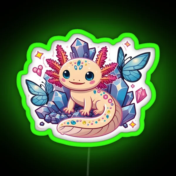 Axolotl Art 118 Axolotl Lovers RGB Neon Sign