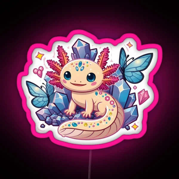Axolotl Art 118 Axolotl Lovers RGB Neon Sign