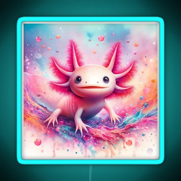 Axolotl Art 132 Axolotl Lovers RGB Neon Sign