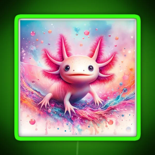 Axolotl Art 132 Axolotl Lovers RGB Neon Sign