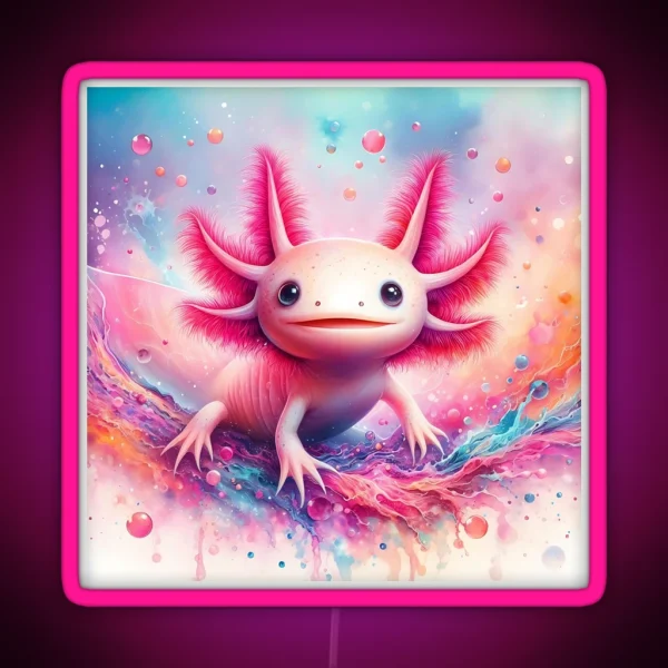 Axolotl Art 132 Axolotl Lovers RGB Neon Sign