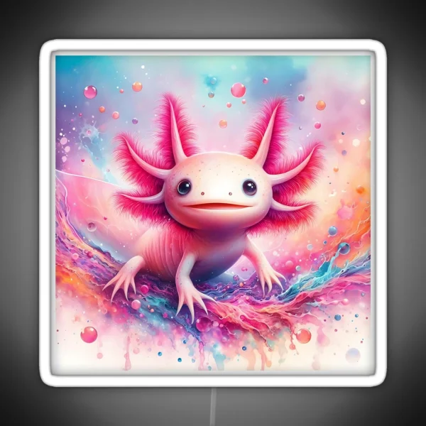 Axolotl Art 132 Axolotl Lovers RGB Neon Sign