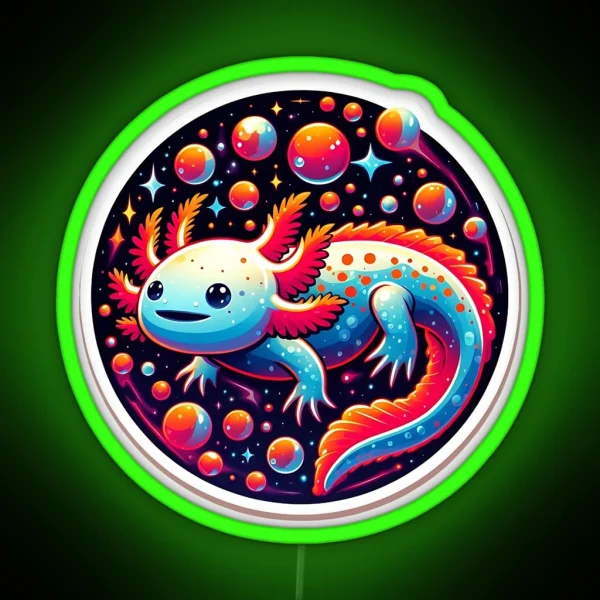 Axolotl Art 139 Axolotl Lovers RGB Neon Sign