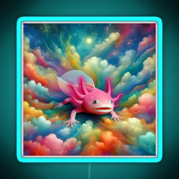 Axolotl Art 140 Axolotl Lovers RGB Neon Sign
