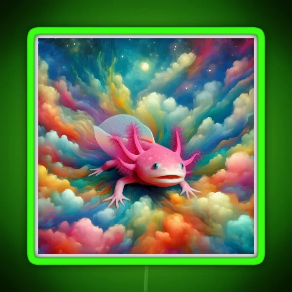 Axolotl Art 140 Axolotl Lovers RGB Neon Sign