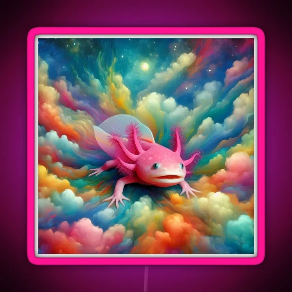 Axolotl Art 140 Axolotl Lovers RGB Neon Sign