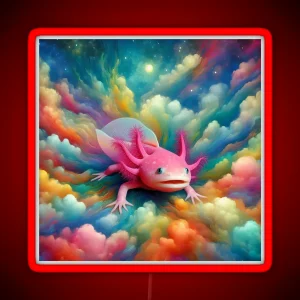 Axolotl Art 140 Axolotl Lovers RGB Neon Sign