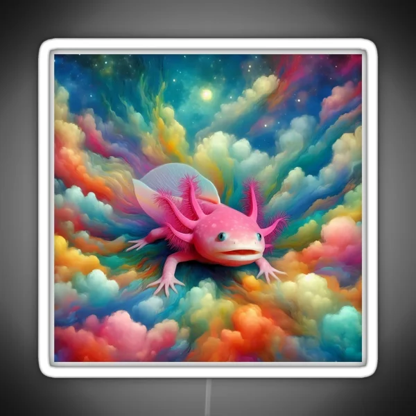 Axolotl Art 140 Axolotl Lovers RGB Neon Sign