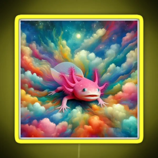 Axolotl Art 140 Axolotl Lovers RGB Neon Sign