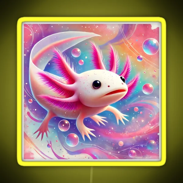 Axolotl Art 146 Axolotl Lovers RGB Neon Sign