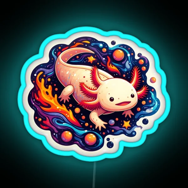Axolotl Art 147 Axolotl Lovers RGB Neon Sign
