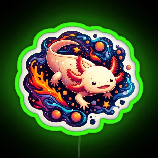 Axolotl Art 147 Axolotl Lovers RGB Neon Sign