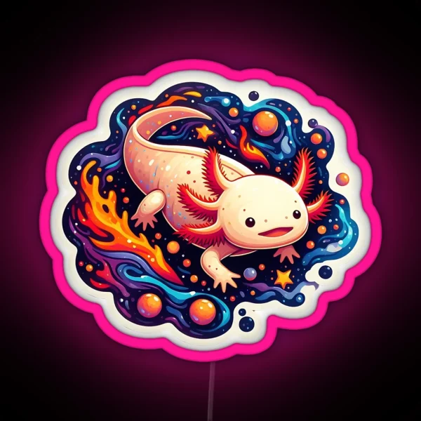 Axolotl Art 147 Axolotl Lovers RGB Neon Sign