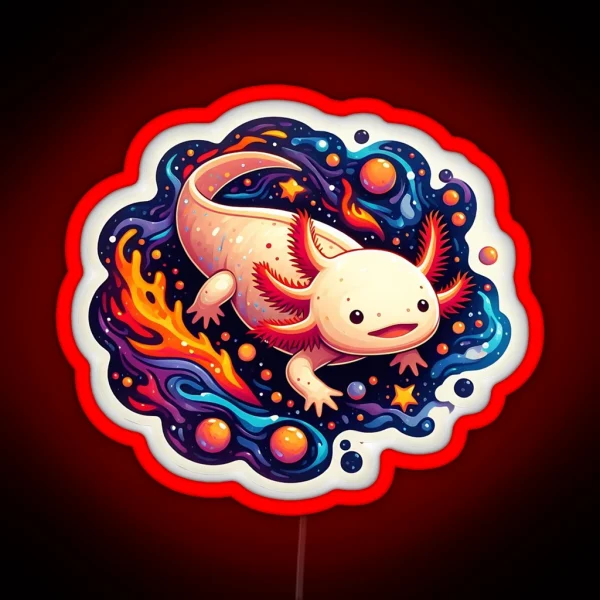 Axolotl Art 147 Axolotl Lovers RGB Neon Sign