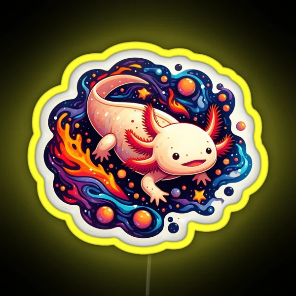 Axolotl Art 147 Axolotl Lovers RGB Neon Sign