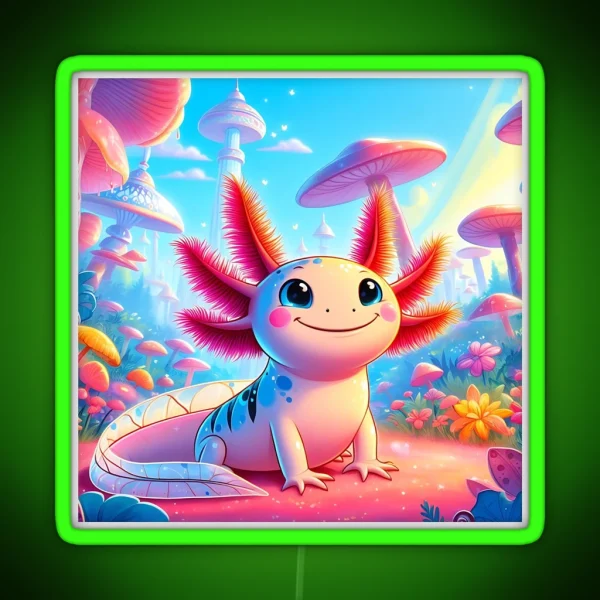 Axolotl Art 151 Axolotl Lovers RGB Neon Sign