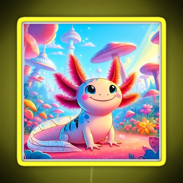 Axolotl Art 151 Axolotl Lovers RGB Neon Sign