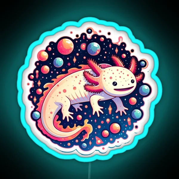 Axolotl Art 155 Axolotl Lovers RGB Neon Sign