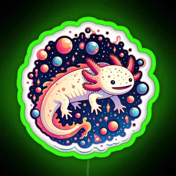 Axolotl Art 155 Axolotl Lovers RGB Neon Sign