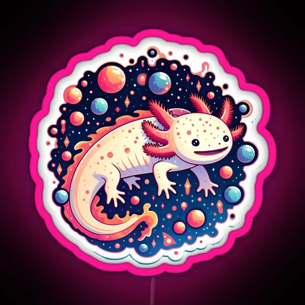 Axolotl Art 155 Axolotl Lovers RGB Neon Sign