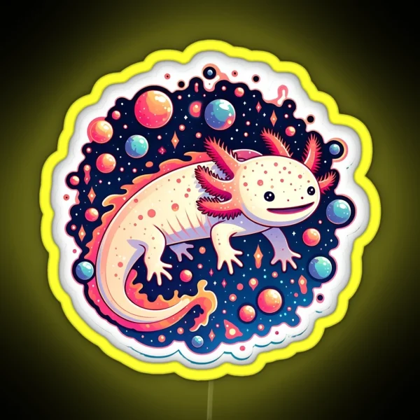 Axolotl Art 155 Axolotl Lovers RGB Neon Sign