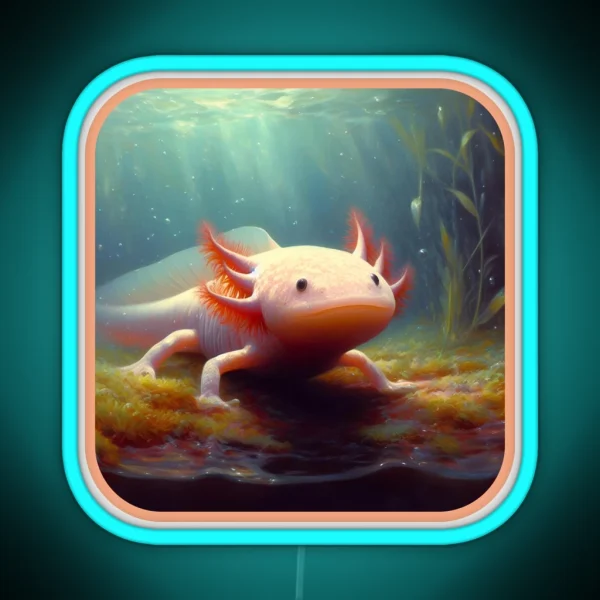 Axolotl Art 29 Axolotl Lovers RGB Neon Sign
