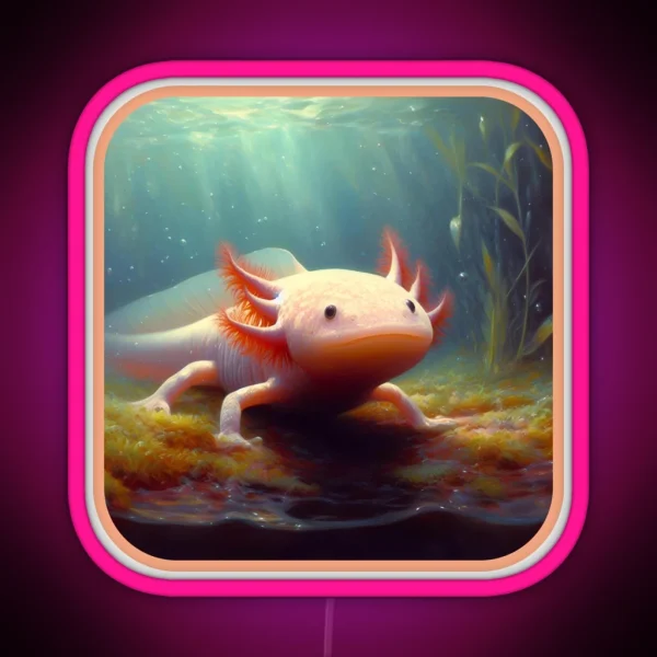 Axolotl Art 29 Axolotl Lovers RGB Neon Sign