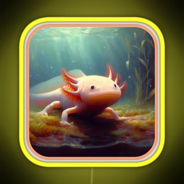 Axolotl Art 29 Axolotl Lovers RGB Neon Sign