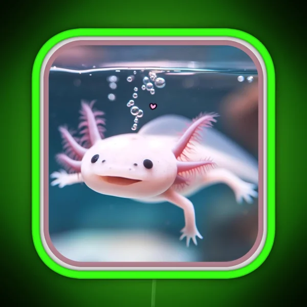 Axolotl Art 30 Axolotl Lovers RGB Neon Sign