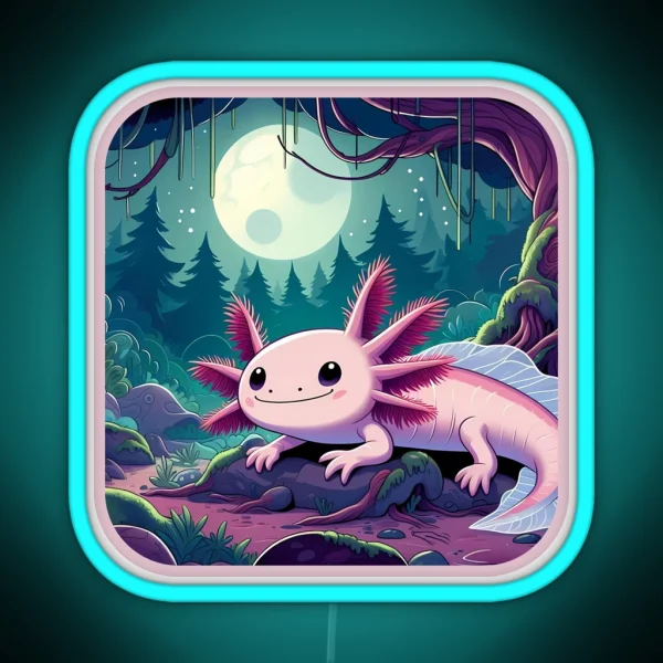 Axolotl Art 57 Axolotl Lovers RGB Neon Sign
