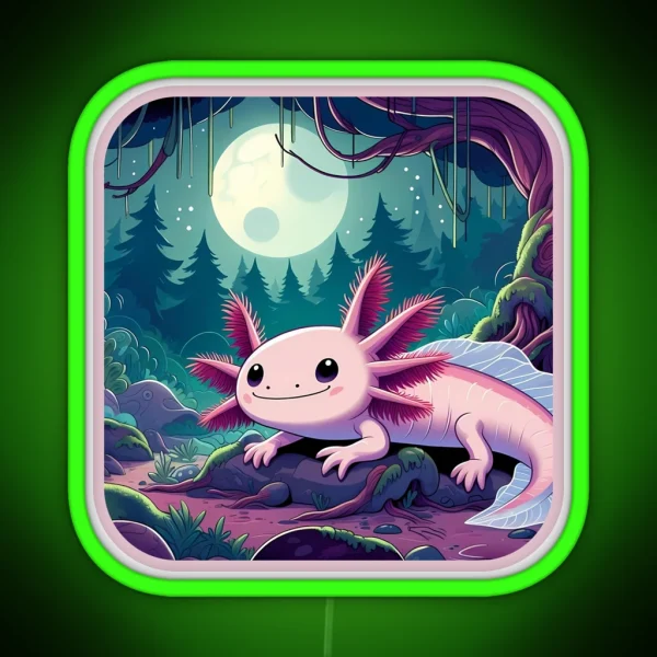 Axolotl Art 57 Axolotl Lovers RGB Neon Sign