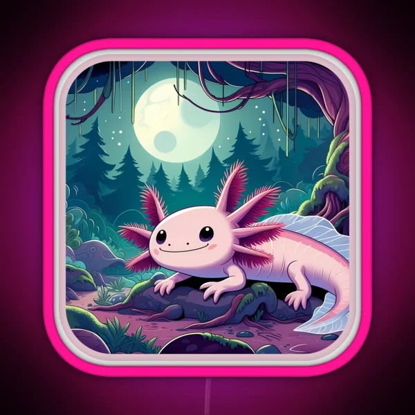 Axolotl Art 57 Axolotl Lovers RGB Neon Sign