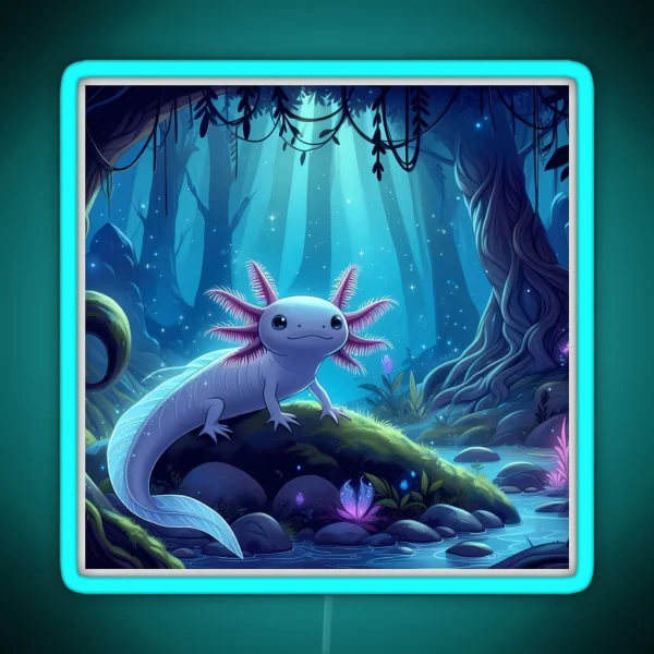 Axolotl Art 80 Axolotl Lovers RGB Neon Sign