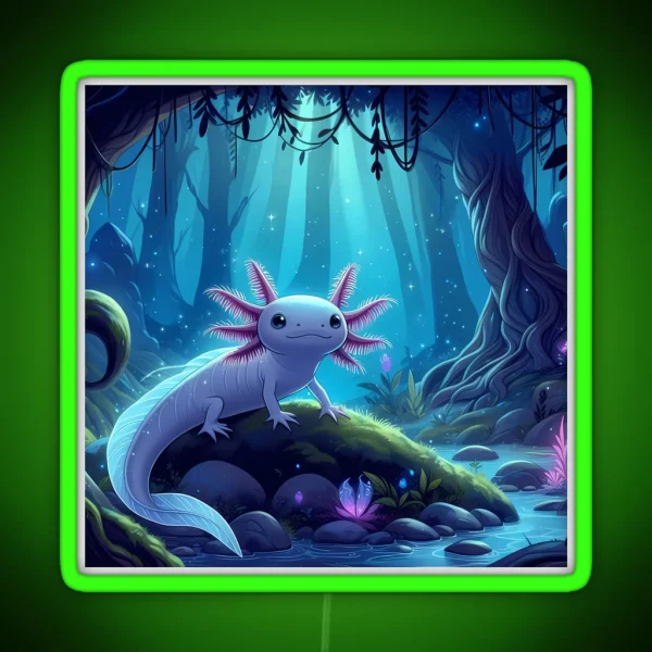 Axolotl Art 80 Axolotl Lovers RGB Neon Sign