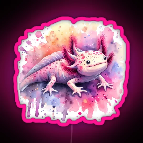 Axolotl Art 82 Axolotl Lovers RGB Neon Sign