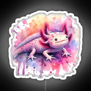 Axolotl Art 82 Axolotl Lovers RGB Neon Sign