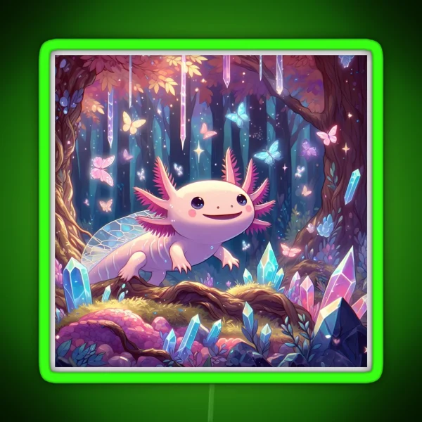 Axolotl Art 85 Axolotl Lovers RGB Neon Sign