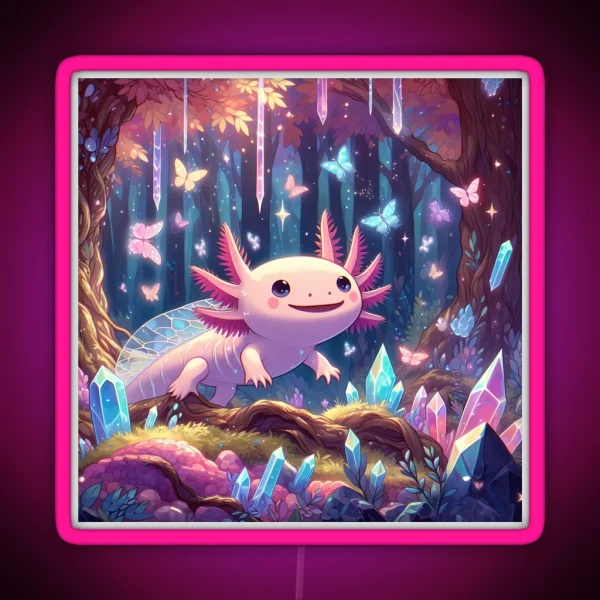 Axolotl Art 85 Axolotl Lovers RGB Neon Sign