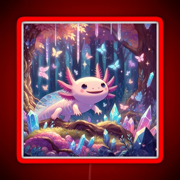 Axolotl Art 85 Axolotl Lovers RGB Neon Sign