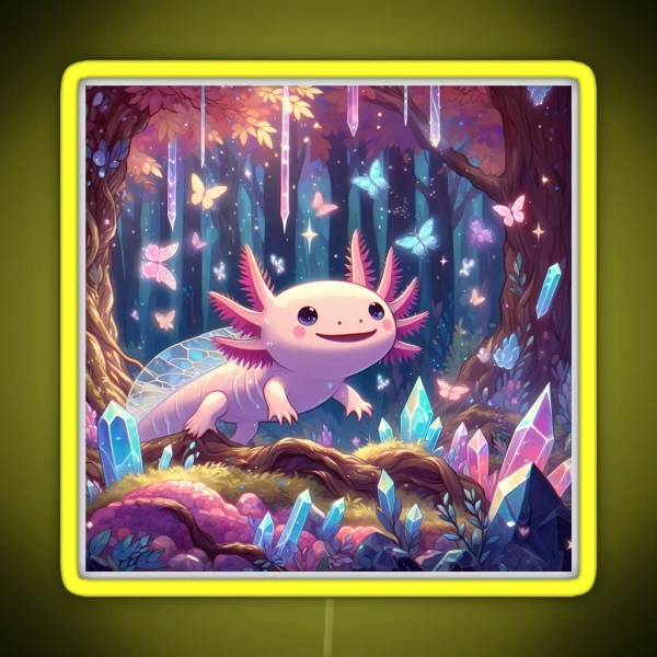 Axolotl Art 85 Axolotl Lovers RGB Neon Sign