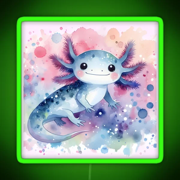 Axolotl Art 87 Axolotl Lovers RGB Neon Sign