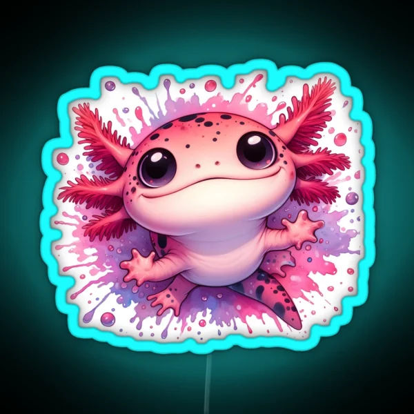 Axolotl Art 89 Axolotl Lovers RGB Neon Sign