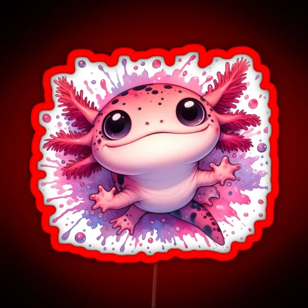 Axolotl Art 89 Axolotl Lovers RGB Neon Sign