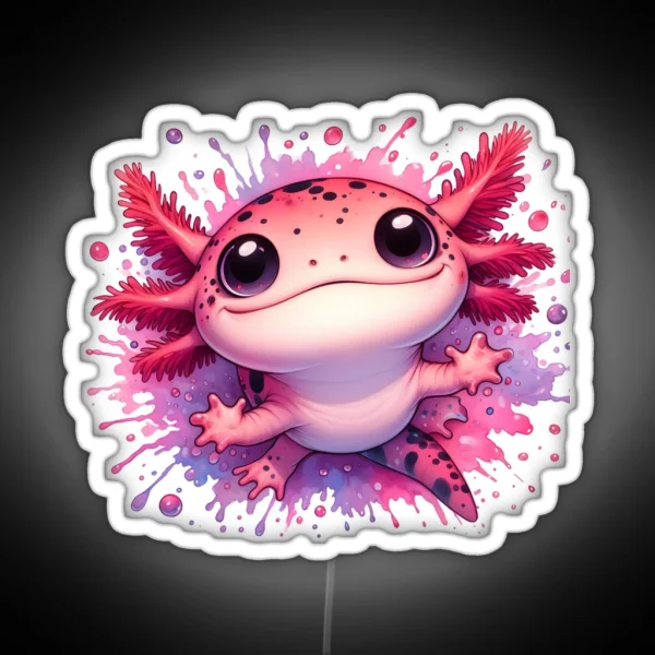 Axolotl Art 89 Axolotl Lovers RGB Neon Sign