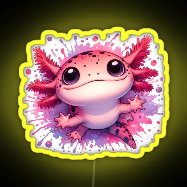 Axolotl Art 89 Axolotl Lovers RGB Neon Sign