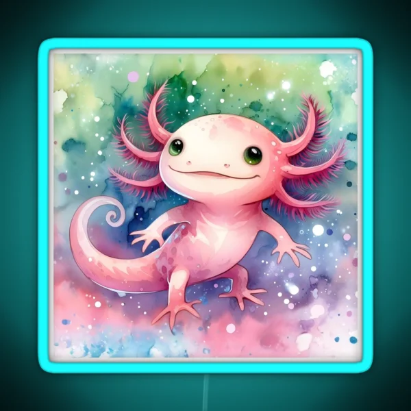 Axolotl Art 90 Axolotl Lovers RGB Neon Sign