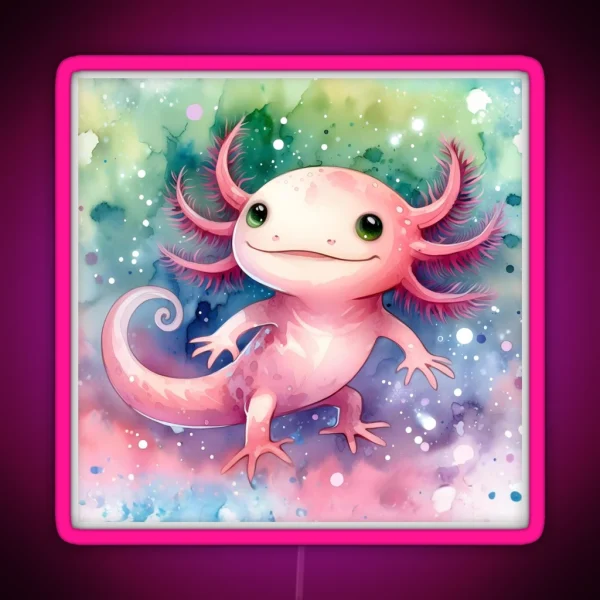 Axolotl Art 90 Axolotl Lovers RGB Neon Sign