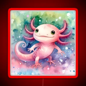 Axolotl Art 90 Axolotl Lovers RGB Neon Sign