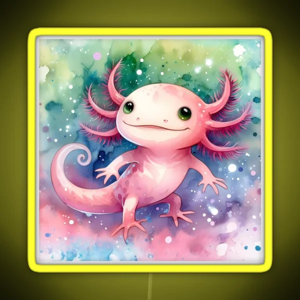 Axolotl Art 90 Axolotl Lovers RGB Neon Sign