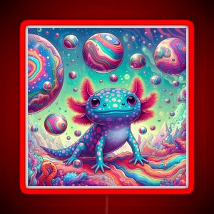 Axolotl Art 91 Axolotl Lovers RGB Neon Sign